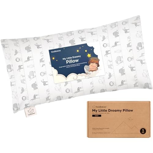 Toddler Pillow with Pillowcase - 10x18 My Little Dreamy Kids Travel Bed Pillows for Sleeping, Organic Cotton Small Pillowcase, Soft & Breathable, Machine Washable, Toddlers 2-5 Years Old (Savannah) - Image 1