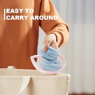 Sungive Bluetooth Headphones Over Ear, Foldable Lightweight Wireless Headsets, HiFi Stereo, HD Microphone, 30H Playtime, Suitable for Mobile Phones, Computers, TVs, Games, Outdoors, Offices (Blue) - Image 6