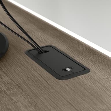 Bush Furniture Salinas Computer Desk with Hutch | Study Table with Drawers, Cabinets & Pullout Keyboard/Laptop Tray | Modern Home Office Desk in Pure White and Shiplap Gray | Work Desk with Storage - Image 8