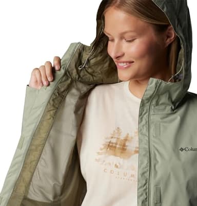 Columbia Womens Arcadia II Waterproof Rain Jacket, Safari, Large - Image 7