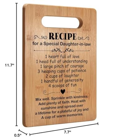 Daughter-in-Law Birthday Gifts, Popular Daughter-in-Law Cutting Board Gift, Daughter in Law Gifts for Mothers Day, Wedding, Christmas - Image 7