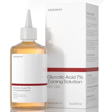 Glycolic Acid Toner: 240ml Glycolic Acid 7% Exfoliating Toner Toning Solution Which Soothes and Hydrates Skin - Image 1