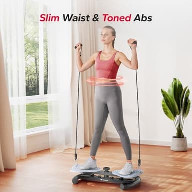 MERACH Waist Twister Machine, Ab Twist Board with 300 lbs Weight Capacity, Abs Workout for Slim Waist and Core Ab Exercise, Noiseless Home Gym Exercise Equipment for Women Men - Image 2