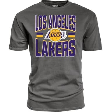 Los Angeles Lakers NBA Officially Licensed T-Shirt Ringspun Bold Black, Medium - Image 2
