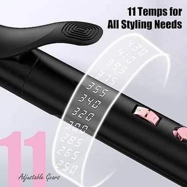 FARERY Long Barrel Curling Iron 1 Inch, Ceramic Curling Iron for Thin Hair, Infused Argan Oil & Keratin, Long Lasting Styling, 11 Adjustable Temp, Include Clips & Silicone Pad - Image 5