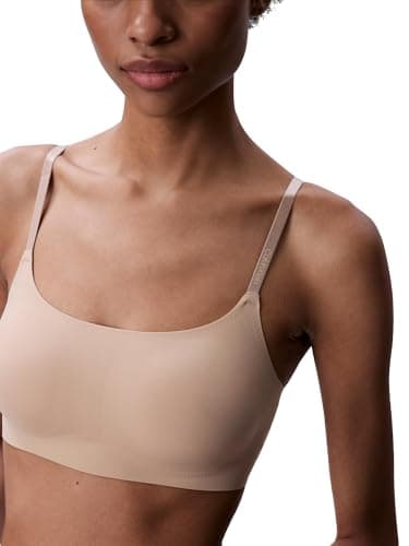 Calvin Klein Women's Invisibles Adjustable Strap Bralette Bra, -bare, L - Image 4