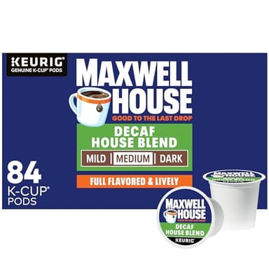 Maxwell House Decaf House Blend Medium Roast K-Cup Coffee Pods, 84 ct Box - Image 1