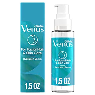 Gillette Venus Facial Hydration Serum with a Touch of Hyaluronic Acid, 1.5 oz Bottle, Use Post Dermaplaning Tool, Dermaplaning Moisturizer, Dermaplane Oil, Dermaplane Moisturizer, Pre Eyebrow Razor - Image 1