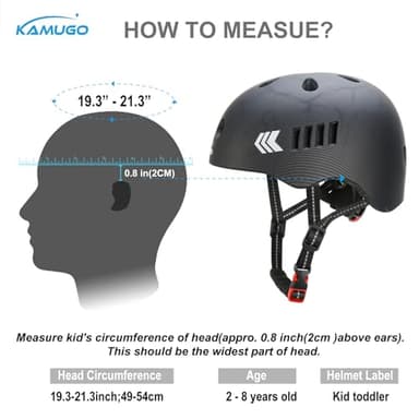 KAMUGO Toddler Helmet Kids Bike Helmet for Girls Boys Ages 2-8 Years,Toddler Bicycle Helmet Suitable for Skateboard Scooter Roller Skating Inline Roller Skating - Image 6