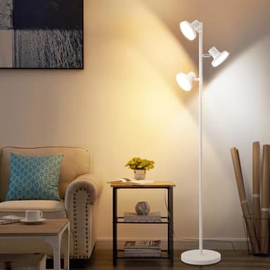 SIBRILLE 36W LED Tree Floor Lamp, Modern Dimmable Standing Lamp with Remote & Touch Control, 4 Color Temperatures, 3 Rotatable LED Light Floor Lamps for Living Room, Bedroom, Office - Image 2