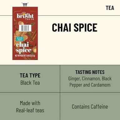 Flavia Bright Tea Co. Chai Spice Freshpacks works only with Flavia Brewers (Case of 100 - Image 4