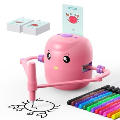 Smart Drawing Robot for Kids,Montessori Educational Painting Toy for 5+ with Voice Interaction&16 Color Pens,Magic Drawing Robot with 150 Learning Word Cards,Ideal Gift for 5+ Year Old Boys Girls - Image 1