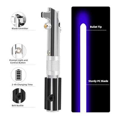 Saberforms Lightsaber Dueling Light Saber with 12 RGB Colors 16 Sound Fonts and Motion Control, Force FX Lightsabers with Premium Metal Handle and Replaceable Blade, Light Sabers for Adults, Kids - Image 4