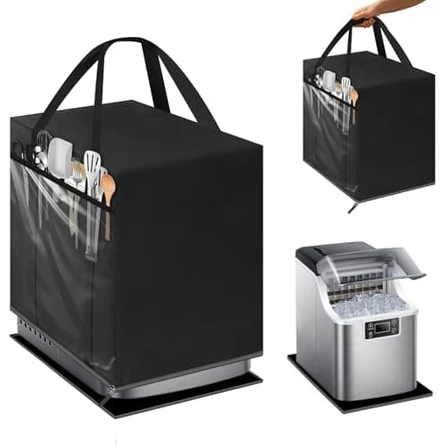 Ice Maker Bag for Countertop Ice Maker Machine with handles,Heavy Duty 600D Oxford Fabric Ice Maker Cover for Portable Ice Makers/Ice Cube Maker/Ice Machine( Bag Only) - Image 1