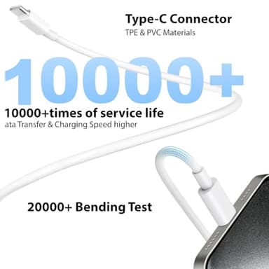 Qackenm 2-Pack 20W USB C Charger Block, Type C Charger Fast Charging, PD3.0 Fast Chargers, Type C Charging Block for iPhone 16 Pro/16 Pro Max/iPhone 15/15 Pro/iPad mini/Air (4FT USB-C Cable) - Image 5