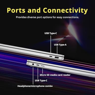 HP 15.6" HD Anti-Glare Chromebook Laptop, Intel Pentium N200, 8GB LPDDR5, 224GB Storage (64GB eMMC+160GB Docking Station Set), Intel UHD Graphics, Num Pad, 720p Camera, Wi-Fi 6, Chrome OS, Silver - Image 7