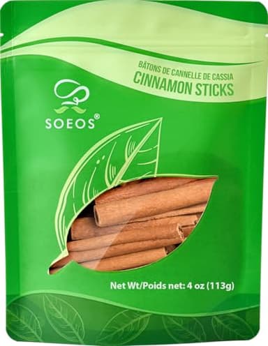 Soeos Cinnamon Sticks, 4 oz (113g), Cassia Cinnamon Stick, Strong Aroma, 2.75" Length, Approx 35 Sticks, 100% Raw Cinnamon, Perfect for Baking, Cooking, Beverages, Coffee, Tea and Mulled Wine - Image 1