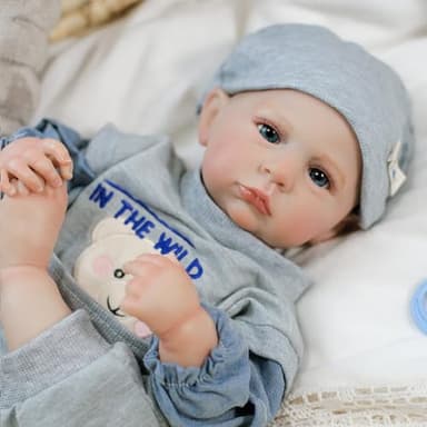 Reborn Baby Dolls Boy - 20 Inch Realistic Newborn Baby Dolls Full Vinyl Soft Body Anatomically Correct Real Life Baby Dolls with Doll Accessories and Gift Box for 3+ Year Old Kids - Image 1