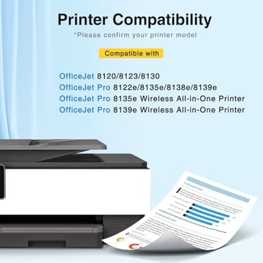 Starink 923 Ink Cartridges Combo Pack Without Chip Replacement for HP 923 Ink Cartridges Work for HP OfficeJet Pro 8130e 8135e 8138e 8139e 8122e 8130 8120 8122 8134 8135 Printer - Image 2