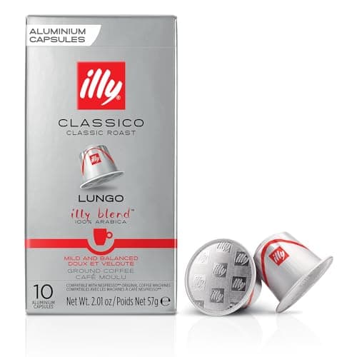 Illy Espresso Compatible Capsules - Single-Serve Coffee Capsules & Pods - Classico Lungo Roast - Notes Of Caramel, Orange Blossom & Jasmine - For Nespresso Original Machines – 10 Count - Image 1