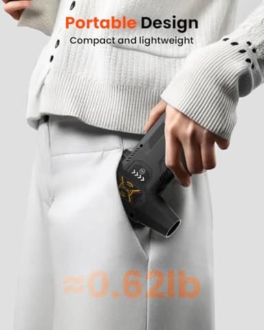 Electric Air Duster-380000RPM Compressed Air Duster, Super High-Speed Air Blower, Replace Compressed Air Cans,Keyboard and PC Clean, Adjustable Air Blower for Outdoors,Car,Home (AC-27) - Image 7