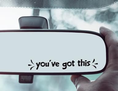 2 x You've Got This Car Rearview Mirror Decal, Vinyl Car Mirror Sticker, Non-Fading Car Decals, Inspirational Car Décor, Motivational Vinyl Decal, Bumper Sticker for Wall, Window, Vehicle (Black) - Image 4