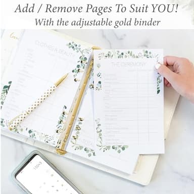 Wedding Planner Book and Organizer - Faux Leather 'Future Mrs' Wedding Planning Book and Organizer 2025-26 I Wedding Binder with. Pen Bookmark & Stickers & Bridal Countdown Calendar I Designed in USA - Image 4