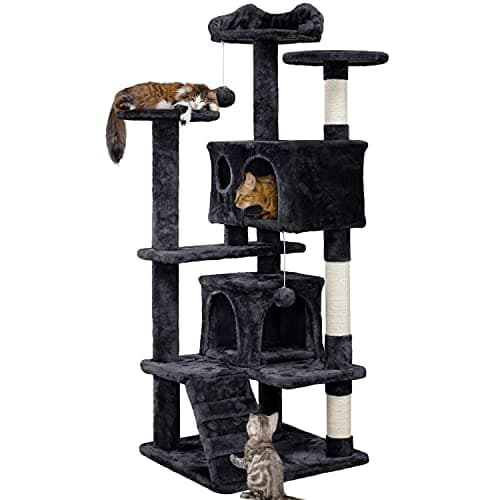 Yaheetech 54in Cat Tree Tower Condo, Cat Tree for Indoor Cats w/Scratching Post for Kittens Pet House Play - Image 1