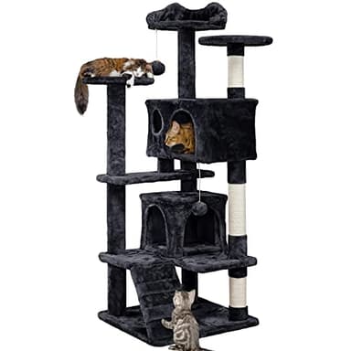 Yaheetech 54in Cat Tree Tower Condo, Cat Tree for Indoor Cats w/Scratching Post for Kittens Pet House Play - Image 1