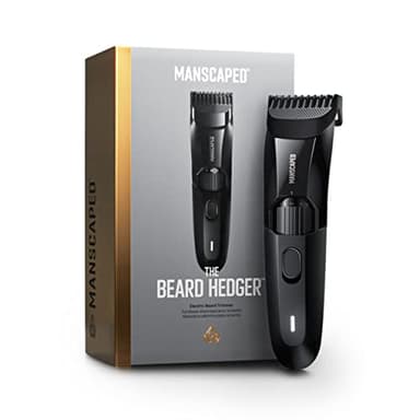MANSCAPED® The Beard Hedger® Premium Men's Beard Trimmer, 20 Length Adjustable Blade Wheel, Stainless Steel T-Blade for Precision Facial Hair Trimming, Cordless Waterproof Wet/Dry Clipper - Image 1
