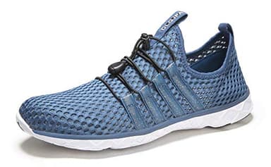DLGJPA Women's Lightweight Quick Drying Water Shoes for Beach or Water Sports Slip On Walking Shoes Navy - Image 3