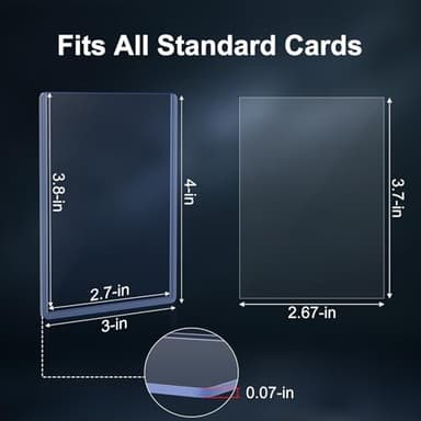 400 Card Sleeves Top Loaders for Cards, 3"X4" Toploaders for Cards, Premium Baseball Card Protectors Hard Plastic for Sports and Game Cards (200 Top Loaders + 200 Clear Sleeves) - Image 2