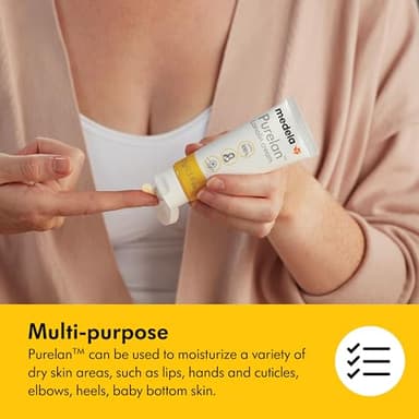Medela Purelan Lanolin Nipple Cream, Fast Relief for Sore Nipples & Dry Skin During Breastfeeding, Safe for Breastfeeding Baby, Natural, Hypoallergenic, Fragrance-Free, 37g - Image 6