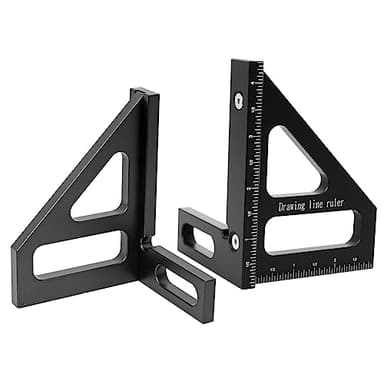 KETIPED Imperial 3D Multi-Angle Measuring Ruler,45/90 Degree Aluminum Alloy Woodworking Square Protractor, Miter Triangle Ruler High Precision Layout Measuring Tool for Engineer Carpenter,003BK - Image 7