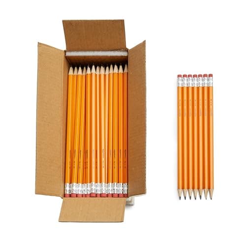 Amazon Basics Wood-Cased #2 Pencils, Pre-sharpened, HB Lead Bulk Box, 150 Count, Yellow - Image 1