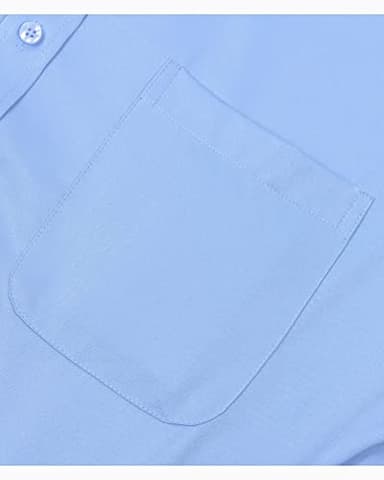 Alimens & Gentle Men's Dress Shirts Long Sleeve Wrinkle-Free Stretch Shirts Solid Formal Button Down Shirt with Pocket - Image 5