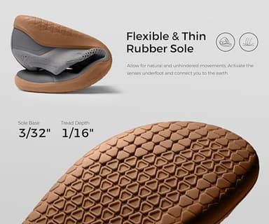 AIRHAS Men's Barefoot Shoes Zero Drop Wide Toe Box Minimalist Gym Shoes for Men Deadlift Cross Training Sneakers (Dark Grey/Gum,13.0) - Image 4