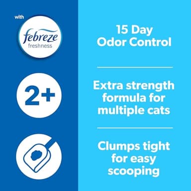 Fresh Step Advanced Multi Cat Clumping Litter with Febreze Freshness, Fresh Step Clumping Cat Litter Extra Strength Formula, 37 lbs. (2 x 18.5 lb. Box) - Image 8