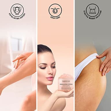 MAJESTIC PURE Himalayan Salt Body Scrub with Lychee Oil, Exfoliating Salt Scrub to Exfoliate & Moisturize Skin, Deep Cleansing - 10 oz - Image 6