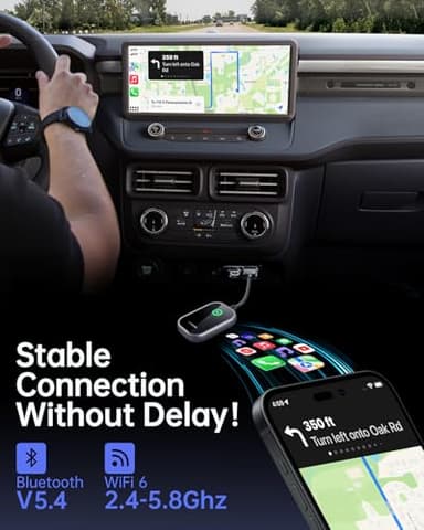 Luckymore Wireless Carplay Adapter, Converts Wired to Wireless Carplay Dongle for Plug & Play Carplay Fit for Cars from 2017 & for Apple iPhone iOS 10+ - Image 3