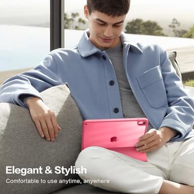 Wenlaty Compatible with iPad (A16) 11th Generation Case 11 Inch 2025, for iPad 10th Generation Case 10.9 Inch 2022 with Pencil Holder, Trifold Stand Protective Cover, Auto Wake/Sleep, Watermelon Pink - Image 9