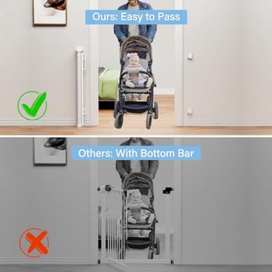 PRObebi Retractable Baby & Dog Gate - Extends to 72" Wide, 34" Tall, for Stairs, Doorways, Hallways & Outdoor Use - Image 2