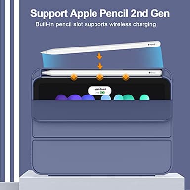 ZryXal for iPad Mini 7 Case A17 Pro 2024/iPad Mini 6 Case 2021 8.3 Inch with Pencil Holder, iPad Mini 7th/6th Generation Case with Soft TPU Back and Auto Sleep/Wake, Lavender - Image 2
