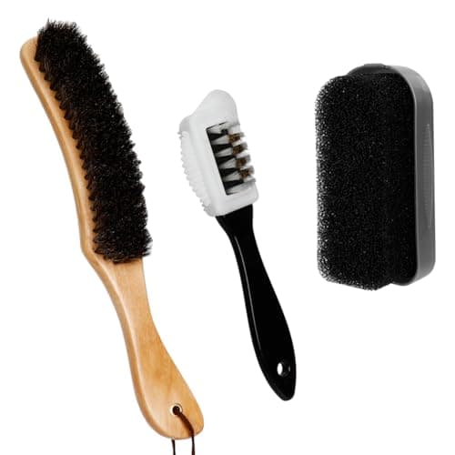 3 Pcs Felt Cowboy Hat Brush Kit - Cowboy Hat Brush Set with Cleaning Sponge & 4-Way Suede/Nubuck Brush for Hat, Jackets, Coats, Shoes & Furniture - Image 1