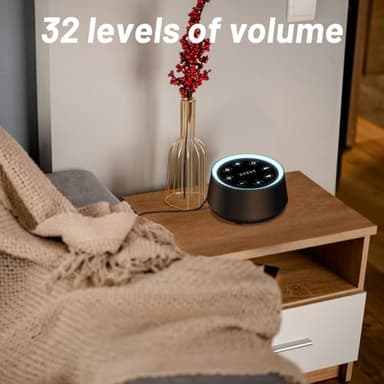 EasyHome Sleep Sound Machine White Noise Machines with 30 Soothing Sounds 12 Adjustable Night Light 10 Adjustment Brightness 32 Levels of Volume 5 Timers and Memory Function Home Travel Office - Image 6