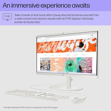 HP 22" All-in-One Desktop PC • Full HD Display • 16GB RAM • 1TB Storage (512GB SSD and 512GB External) • Intel Ultra-efficient Processor • Type-C • Mouse and Keyboard Included • Windows 11 Pro - Image 2