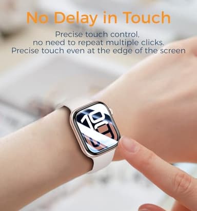 AK JOHN 2 Pack for Apple Watch Series11/Series 10 Screen Protector 42mm, Easy Installation Kit,Anti-Scratch, Strong Asorption Screen Protector,Touch Sensitive - Image 3