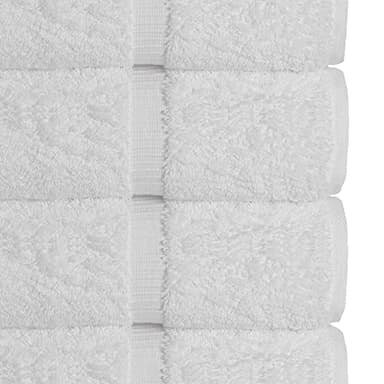 Chakir Turkish Linens | Hotel & Spa Quality 100% Cotton Premium Turkish Towels | Soft & Absorbent (4-Piece Bath Towels, White) - Image 4