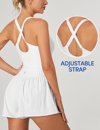 IUGA Athletic Romper Tummy Control Padded Workout Romper with Shorts Running Onesie Jumpsuits Summer Outfits Set Gym Clothes - Image 4