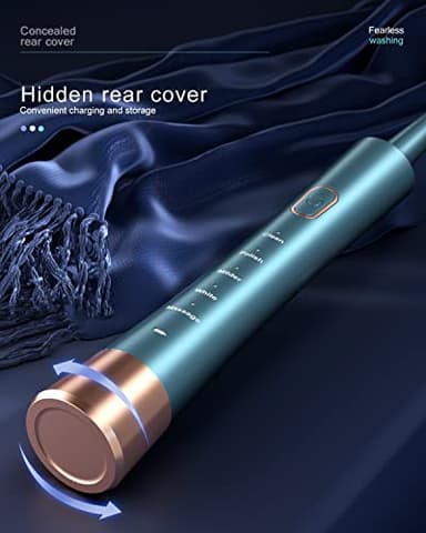 AJELU USB Rechargeable Sonic Electric Toothbrush for Adults, Powered Motor High Vibration Teeth & Gum Care, Soft Dupont Brush Heads, 2 Minutes Timer 5 Modes, Green - Image 3